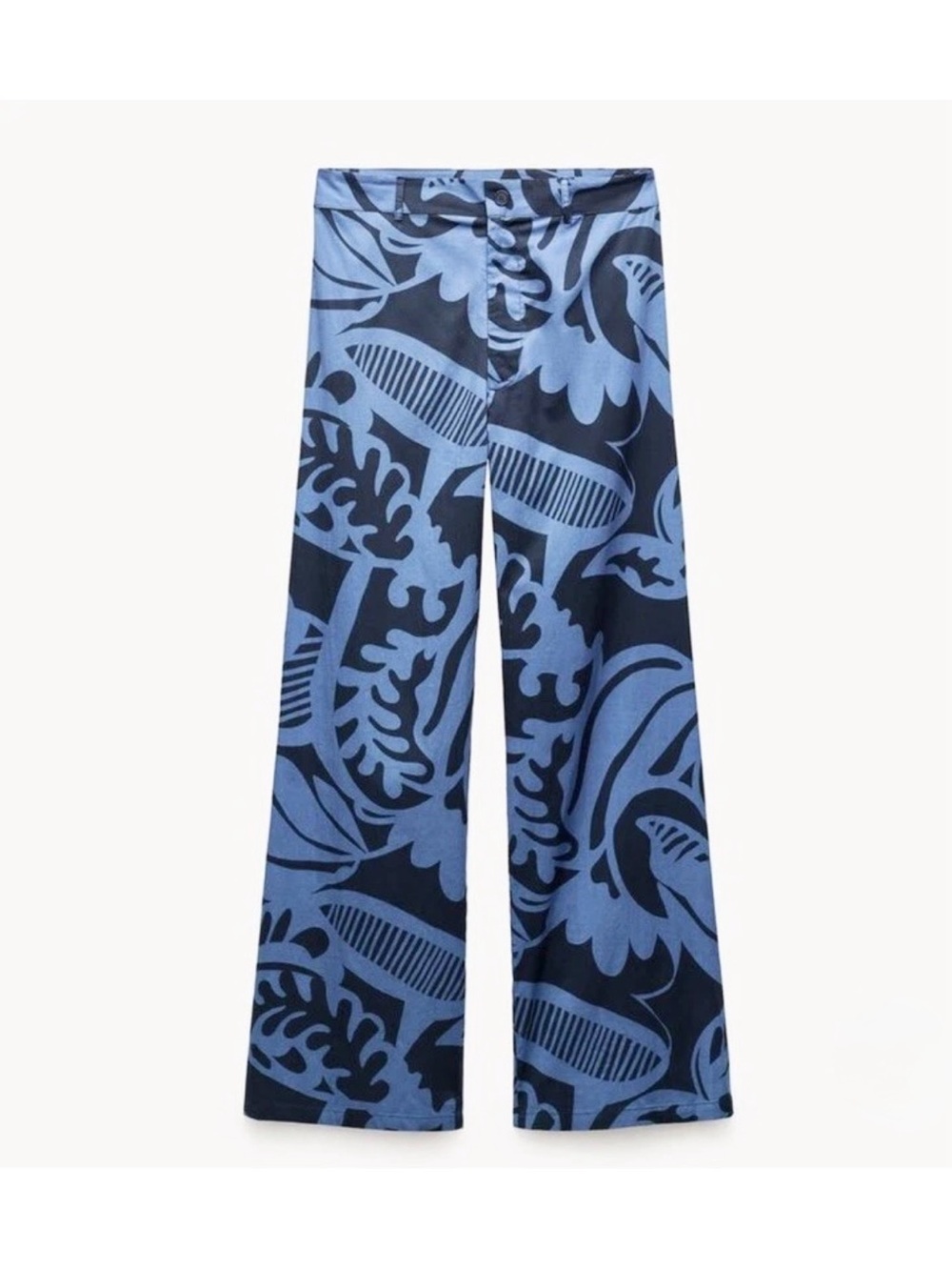 New ZARA 2-Pce ZW Collection Relaxed Printed Shirt And Pant Set - Picture 7 of 13